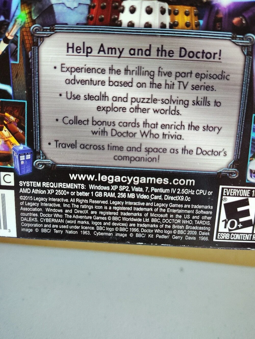 Doctor Who The Adventure Games 5 Pack PC DVD-ROM BBC Legacy Games Used